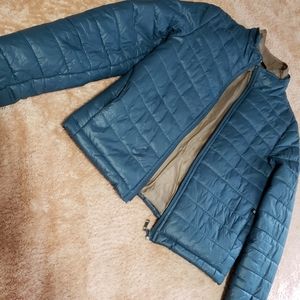 Woman's Blue Puffer Jacket, Small